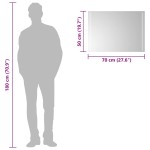 vidaXL Oglindă de baie cu LED, 70x50 cm