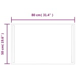 vidaXL Oglindă de baie cu LED, 80x50 cm