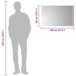 vidaXL Oglindă de baie cu LED, 80x50 cm