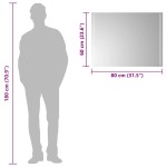 vidaXL Oglindă de baie cu LED, 80x60 cm