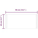 vidaXL Oglindă de baie cu LED, 90x40 cm