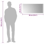 vidaXL Oglindă de baie cu LED, 90x40 cm