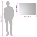 vidaXL Oglindă de baie cu LED, 90x60 cm