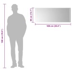 vidaXL Oglindă de baie cu LED, 100x40 cm