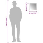 vidaXL Oglindă cu LED de baie, 30x30 cm