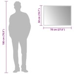 vidaXL Oglindă de baie cu LED, 70x50 cm