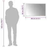 vidaXL Oglindă de baie cu LED, 80x50 cm