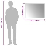 vidaXL Oglindă de baie cu LED, 80x60 cm