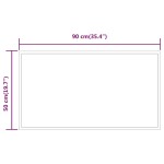 vidaXL Oglindă de baie cu LED, 90x50 cm