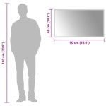 vidaXL Oglindă de baie cu LED, 90x50 cm