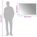 vidaXL Oglindă de baie cu LED, 90x60 cm
