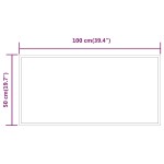vidaXL Oglindă de baie cu LED, 100x50 cm
