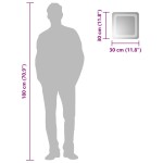 vidaXL Oglindă cu LED de baie, 30x30 cm