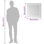 vidaXL Oglinda de baie cu LED, 60x60 cm