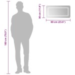 vidaXL Oglindă cu LED de baie, 60x30 cm