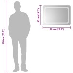 vidaXL Oglindă de baie cu LED, 70x50 cm