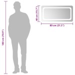 vidaXL Oglindă de baie cu LED, 80x40 cm