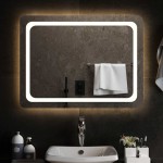 vidaXL Oglindă de baie cu LED, 80x60 cm