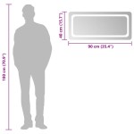 vidaXL Oglindă de baie cu LED, 90x40 cm