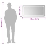 vidaXL Oglindă de baie cu LED, 100x50 cm