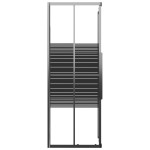 vidaXL Cabină de duș cu dungi, negru, 80x80x180 cm, ESG vidaXL Cabină de duș cu dungi, negru, 80x80x180 cm, ESG