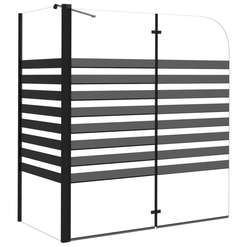 vidaXL Cabină de baie, 120x68x130 cm, sticlă securizată, dungi