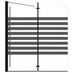 vidaXL Cabină de baie, 120x68x130 cm, sticlă securizată, dungi vidaXL Cabină de baie, 120x68x130 cm, sticlă securizată, dungi