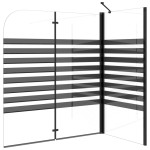 vidaXL Cabină de baie, 120x68x130 cm, sticlă securizată, dungi vidaXL Cabină de baie, 120x68x130 cm, sticlă securizată, dungi
