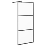 vidaXL Perete cabină duș walk-in negru 80x195 cm sticlă ESG semi-mată vidaXL Perete cabină duș walk-in negru 80x195 cm sticlă ESG semi-mată