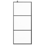 vidaXL Perete cabină duș walk-in negru 80x195 cm sticlă ESG semi-mată vidaXL Perete cabină duș walk-in negru 80x195 cm sticlă ESG semi-mată