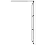 vidaXL Perete cabină duș walk-in negru 100x195 cm sticlă ESG semi-mată vidaXL Perete cabină duș walk-in negru 100x195 cm sticlă ESG semi-mată