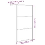 vidaXL Perete cabină duș walk-in negru 100x195 cm sticlă ESG semi-mată vidaXL Perete cabină duș walk-in negru 100x195 cm sticlă ESG semi-mată
