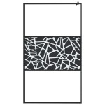 vidaXL Paravan de duș walk-in negru 115x195 cm sticlă ESG model piatră vidaXL Paravan de duș walk-in negru 115x195 cm sticlă ESG model piatră