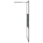 vidaXL Paravan de duș walk-in negru 115x195 cm sticlă ESG model piatră vidaXL Paravan de duș walk-in negru 115x195 cm sticlă ESG model piatră
