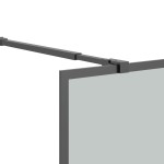 vidaXL Paravan duș walk-in 80x195 cm sticlă securizată culoare închisă vidaXL Paravan duș walk-in 80x195 cm sticlă securizată culoare închisă