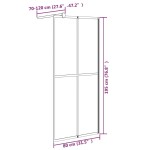 vidaXL Paravan duș walk-in 80x195 cm sticlă securizată culoare închisă vidaXL Paravan duș walk-in 80x195 cm sticlă securizată culoare închisă
