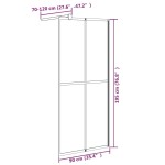 vidaXL Paravan duș walk-in, 90x195 cm, sticlă securizată închisă vidaXL Paravan duș walk-in, 90x195 cm, sticlă securizată închisă