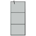 vidaXL Paravan de duș walk-in 80x195 cm sticlă ESG închisă negru vidaXL Paravan de duș walk-in 80x195 cm sticlă ESG închisă negru
