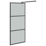 vidaXL Paravan de duș walk-in 80x195 cm sticlă ESG închisă negru vidaXL Paravan de duș walk-in 80x195 cm sticlă ESG închisă negru