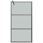 vidaXL Paravan duș walk-in negru 100x195 cm sticlă ESG culoare închisă