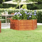 vidaXL Strat înălțat de grădină, ruginiu, 129x129x45 cm, oțel corten vidaXL Strat înălțat de grădină, ruginiu, 129x129x45 cm, oțel corten