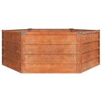 vidaXL Strat înălțat de grădină, ruginiu, 129x129x45 cm, oțel corten vidaXL Strat înălțat de grădină, ruginiu, 129x129x45 cm, oțel corten