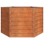vidaXL Strat înălțat de grădină, ruginiu, 129x129x77 cm, oțel corten vidaXL Strat înălțat de grădină, ruginiu, 129x129x77 cm, oțel corten