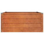 vidaXL Strat înălțat de grădină, ruginiu, 100x100x45 cm, oțel corten
