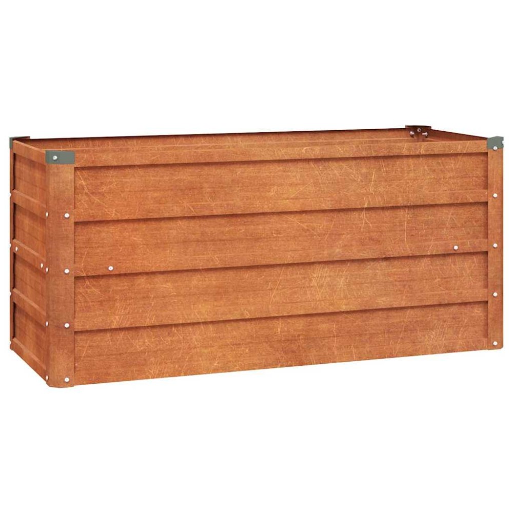 vidaXL Strat înălțat de grădină, ruginiu, 100x40x45 cm, oțel corten