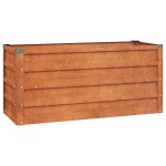 vidaXL Strat înălțat de grădină, ruginiu, 100x40x45 cm, oțel corten
