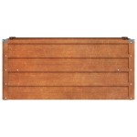 vidaXL Strat înălțat de grădină, ruginiu, 100x40x45 cm, oțel corten