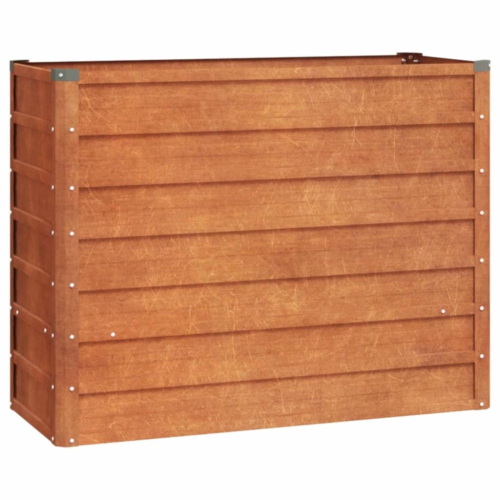 vidaXL Strat înălțat de grădină, ruginiu, 100x40x77 cm, oțel corten