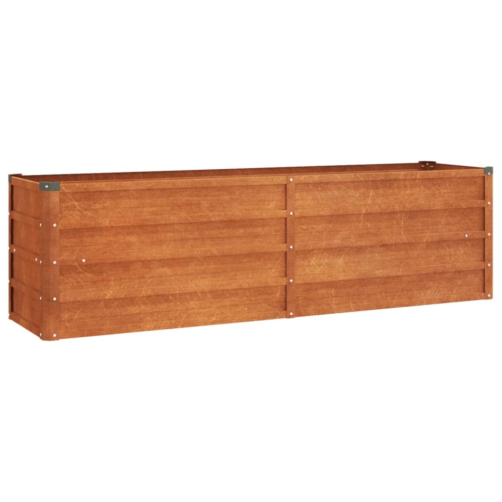 vidaXL Strat înălțat de grădină, ruginiu, 160x40x45 cm, oțel corten