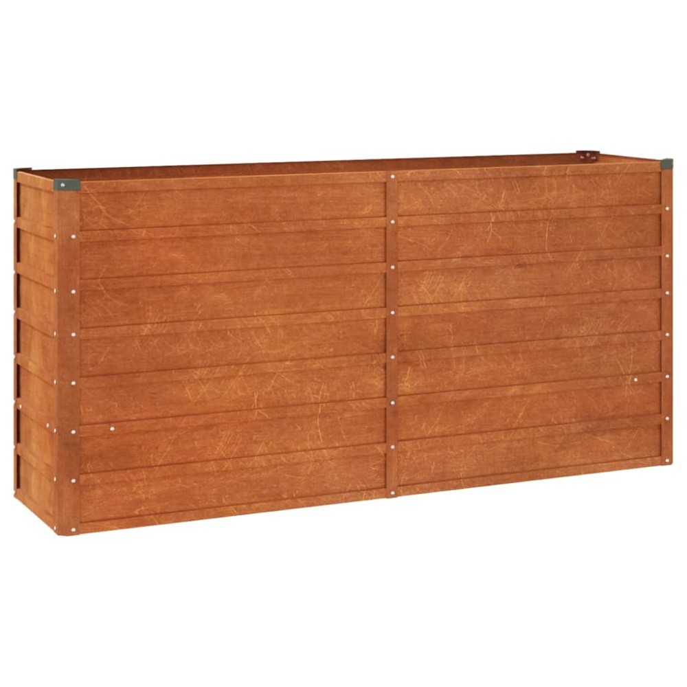 vidaXL Strat înălțat de grădină, ruginiu, 160x40x77 cm, oțel corten
